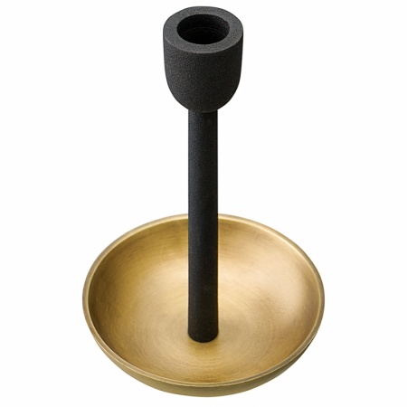 Подсвечник Fyr Bran 19см черный/античная латунь детальная картинка 