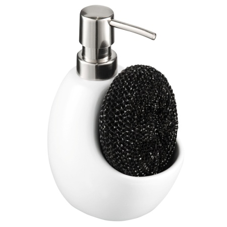 Диспенсер для мыла с подставкой для губки Lystad 460мл белый детальная картинка 