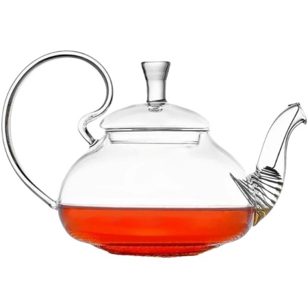 Чайник заварочный 600мл с фильтром "Георгин" термостекло детальная картинка 