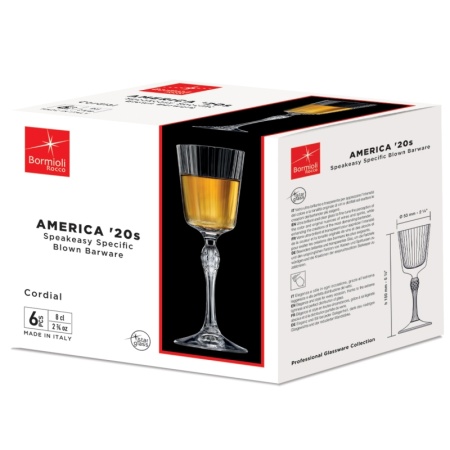 Набор рюмок для ликера 80мл Cordial AMERICA'20s, 6шт детальная картинка 