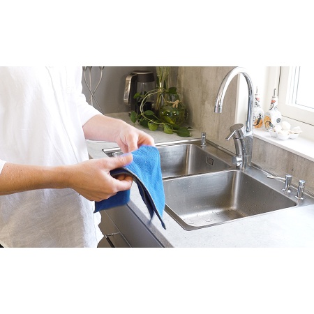 Тряпка для мытья стекол из микрофибры 30x30см детальная картинка 