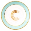 Блюдце Library золотая буква «C» (мятного цвета) детальная картинка 