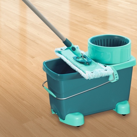 Комплект для уборки Clean Twist XL Mobile ведро 20л на колесиках с отжимом и швабра 42см детальная картинка 