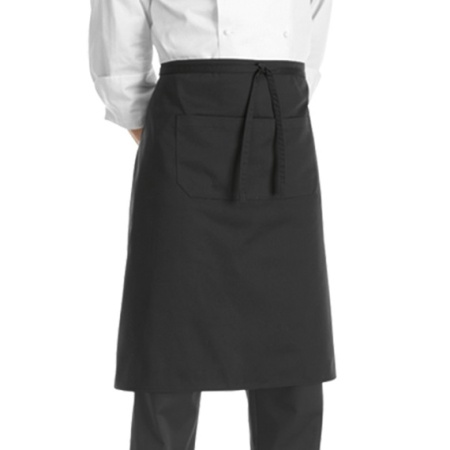 Передник с карманом 70x70см Egochef черный - 80% полиэстер, 20% хлопок детальная картинка 
