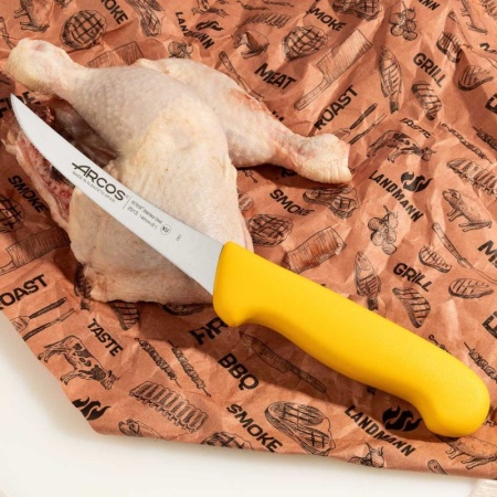 Нож обвалочный 14см изогнутый 2900 желтый детальная картинка 