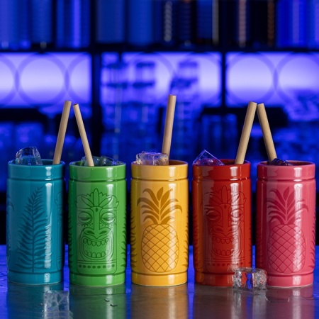 Стакан тики кружка 415мл Ø7x(h)14.5см Aztek Tiki Red детальная картинка 