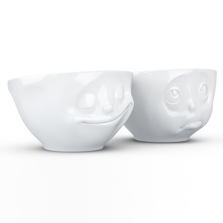 Набор чаш 200мл Tassen Happy & Oh please белый, 2шт детальная картинка 