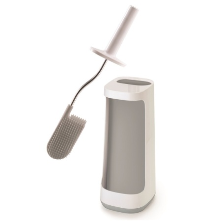 Ершик для унитаза с отсеком для хранения Flex Plus белый/серый - 70516 Joseph Joseph детальная картинка 