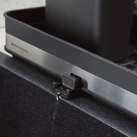 Сушилка для посуды раздвижная большая Atle черная — Smart Solutions детальная картинка 