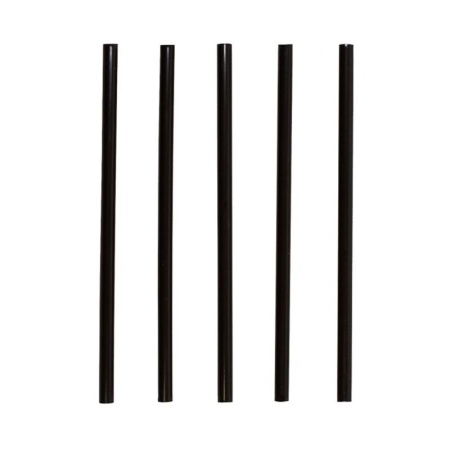 Трубочки для коктейля черные ∅5x125мм, 400шт детальная картинка 