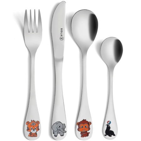 Набор детских столовых приборов Jungle - 4 предмета детальная картинка 