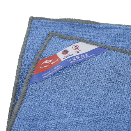 Тряпка для мытья стекол из микрофибры 30x30см детальная картинка 