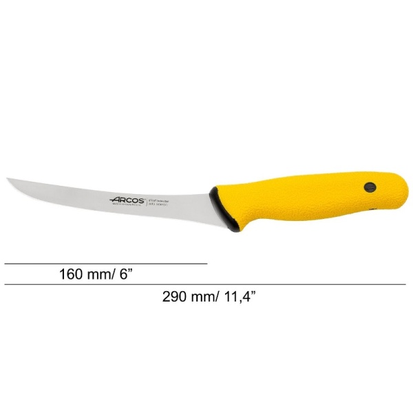 Фото Нож обвалочный 16см изогнутый DUO PRO желтый