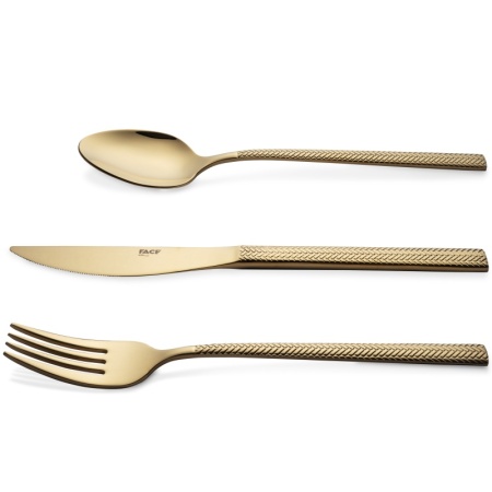 Набор столовых приборов HERA gold - 24шт в деревянном боксе детальная картинка 