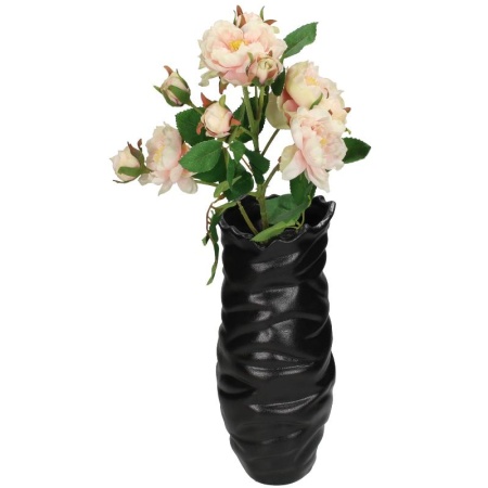 Ваза для цветов Fine 12.4x12.4x30см черная детальная картинка 