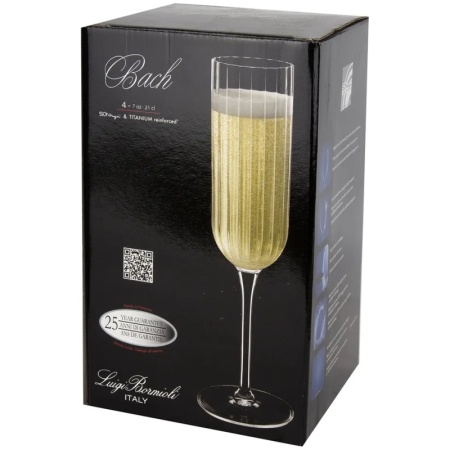 Набор бокалов для шампанского 210мл BACH flute, 4шт детальная картинка 