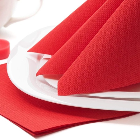 Салфетка 40x40см ROYAL Collection красная, 50шт детальная картинка 