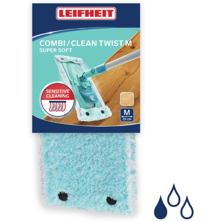 Сменная насадка для швабры Clean Twist M и Combi M - 33см Extra Soft тряпка для деревянных полов детальная картинка 