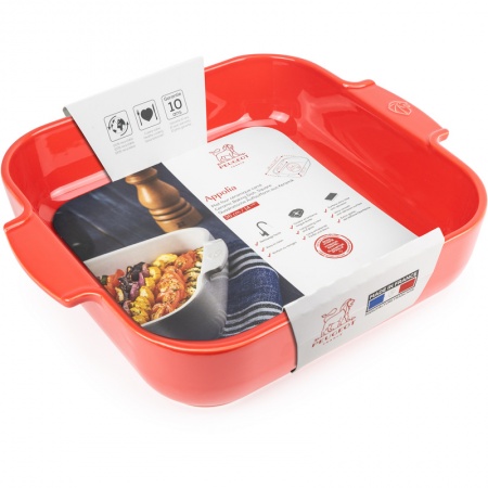 Емкость квадратная для запекания APPOLIA 36см RED детальная картинка 