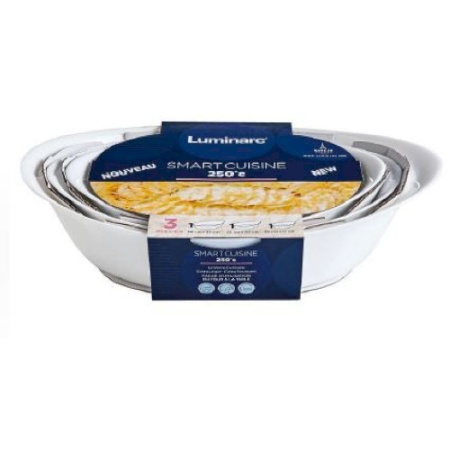 Блюдо овальное 29/32/38см SMART Cuisine Carine, 3шт - P0691 Luminarc детальная картинка 
