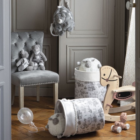 Мягкая игрушка для детей - овечка - 15x15см Petit Carrousel детальная картинка 