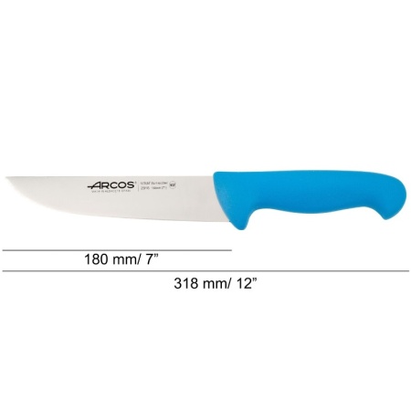 Нож мясной разделочный 18см 2900 синий детальная картинка 