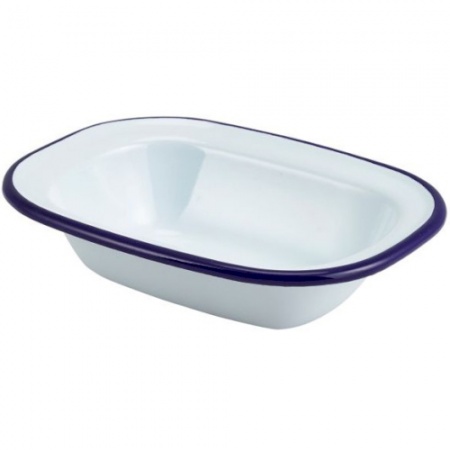 Блюдо прямоугольное 240мл 16x12x3.5см White & Blue детальная картинка 