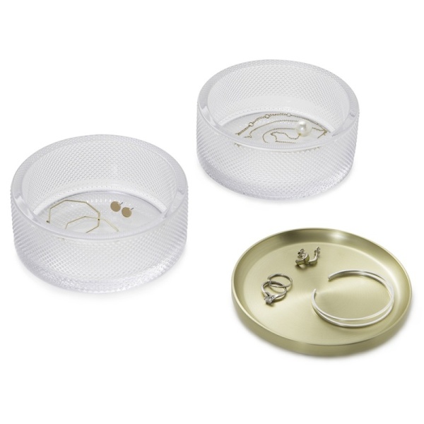 Фото Шкатулка для украшений Tesora стекло-латунь 13x11см