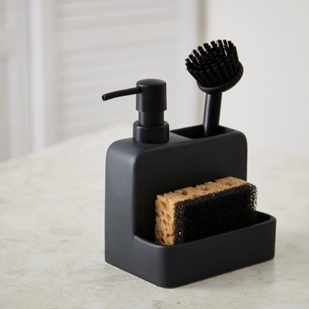 Органайзер с диспенсером для мыла Noble 280мл графит — Smart Solutions детальная картинка 