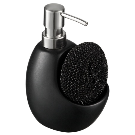 Диспенсер для мыла с подставкой для губки Lystad 460мл черный детальная картинка 