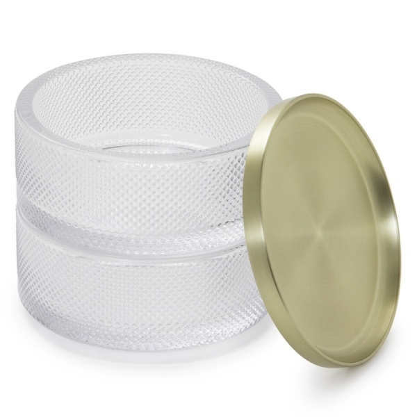 Фото Шкатулка для украшений Tesora стекло-латунь 13x11см