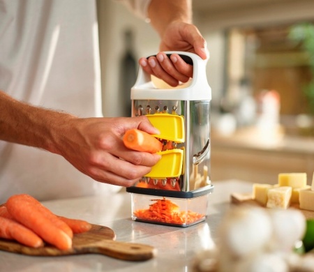 Терка с контейнером Multi-Grip желтая - 20225 Joseph Joseph детальная картинка 