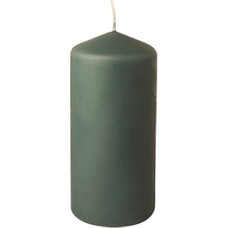 Свеча серо-зеленая Ø69мм 15см детальная картинка 