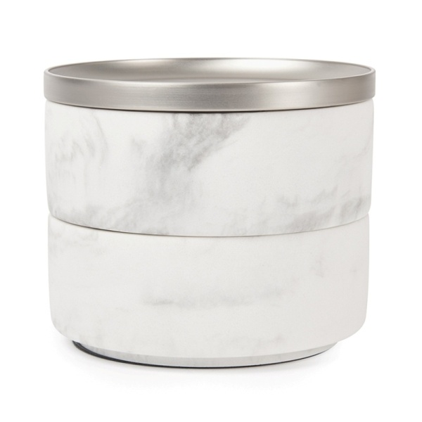 Фото Шкатулка для украшений Tesora белый/никель