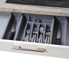 Органайзер для столовых приборов 29-50x38см раздвижной, серый детальная картинка 