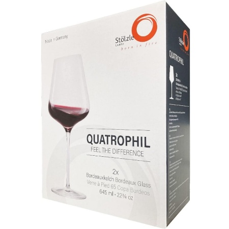 Набор бокалов для вина 644мл Quatrophil Bordeaux, 2шт - Stolzle Lausitz детальная картинка 