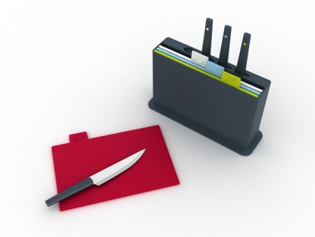 Набор разделочных досок с ножами Index серебристый - 60096 Joseph Joseph детальная картинка 