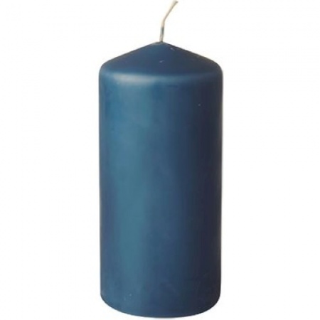 Свеча синяя Ø69мм 15см - арт.88375 Pap Star детальная картинка 