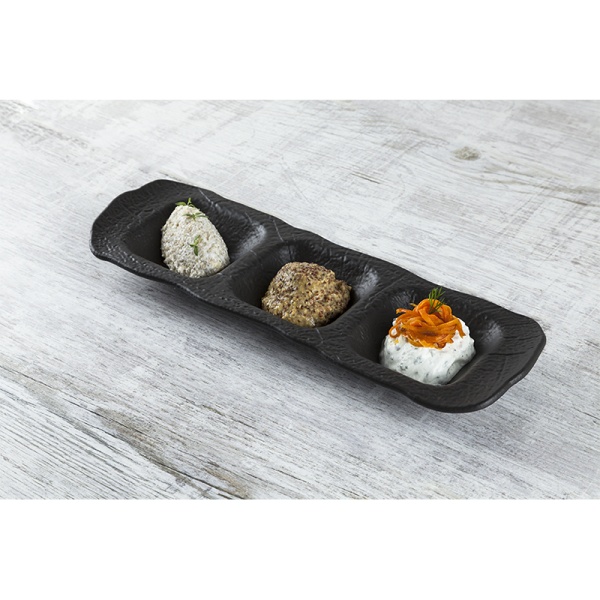 Фото Соусник 3-х секционный 30см SHADE