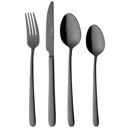 Набор столовых приборов Ibiza black - 24шт в деревянном боксе детальная картинка 