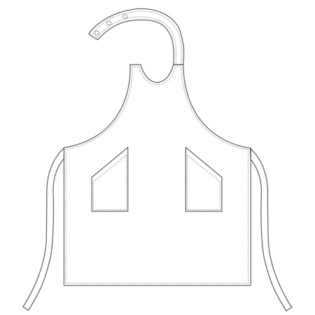 Женский фартук All Woman - черный - 65% полиэстер, 35% хлопок - 200г/м2 детальная картинка 