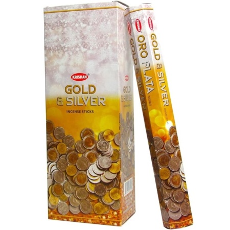 Благовония Krishan Gold Silver (Золото - Серебро) детальная картинка 