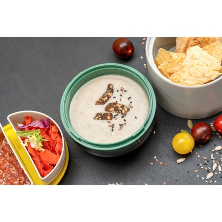 Ланч-бокс Meals 800мл светло-серый/зеленый детальная картинка 