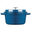 Кокот с крышкой Ø14см 600мл синий детальная картинка 