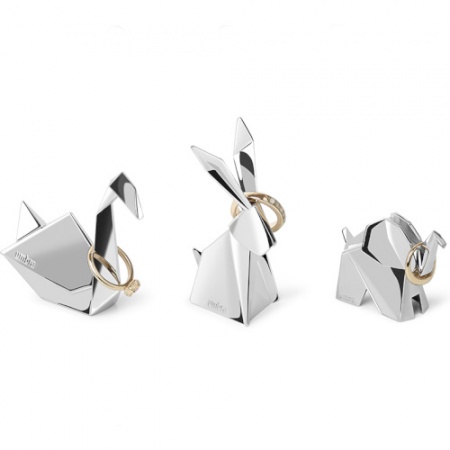 Подставки для колец Origami 3шт хром детальная картинка 