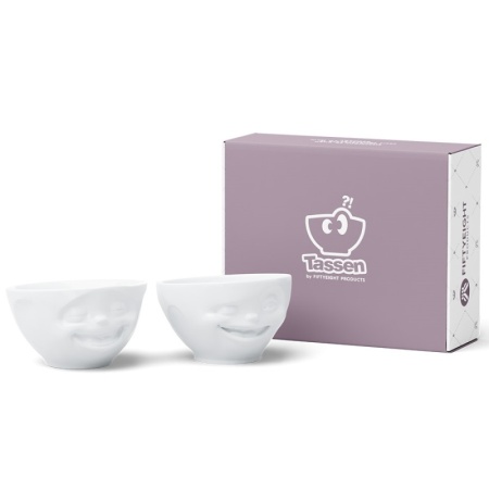 Набор чаш 200мл Tassen Laughing & Winking белый, 2шт детальная картинка 