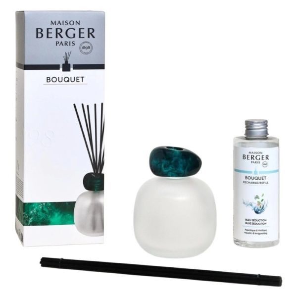 Фото Дизайнерский аромадиффузор «Изумрудный» с ароматом «Синий Соблазн» (Blue Seduction) 180мл