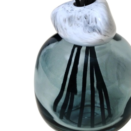 Дизайнерский аромадиффузор «‎Бирюзовый» с ароматом «Белый чай» (Pure White Tea) 180мл детальная картинка 