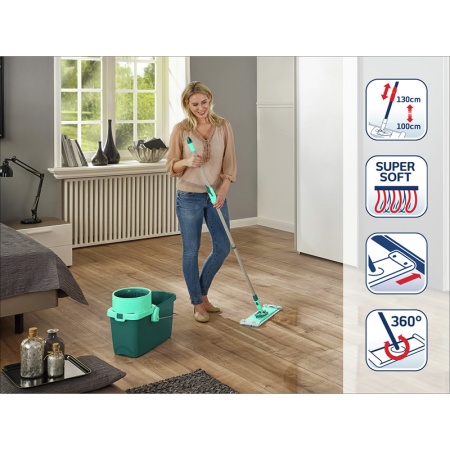 Комплект для уборки Clean Twist М ведро 20л с отжимом и швабра 33см детальная картинка 