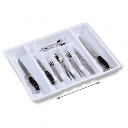 Органайзер для столовых приборов 29x50x38см раздвижной детальная картинка 